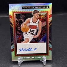 2024-25 Select Reed Sheppard RC Top Shelf Signatures Silver Prizm Rockets BY1