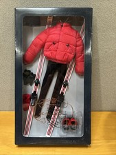 Franklin Mint Princess Diana Ski Outfit Red Puffer Jacket Boots Gloves & Skis