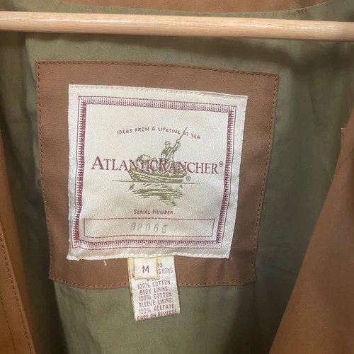 Atlantic Rancher Chore Jacket Coat Waxed Cotton Waterproof Vintage Size M image 5