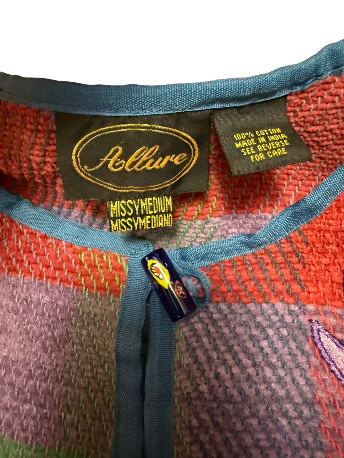 ALLURE Vintage Cotton Patchwork Jacket Women’s Me… - image 3