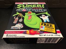Slimer and the Real Ghostbusters fruit snacks (Free Puzzles) - Repro novelty box