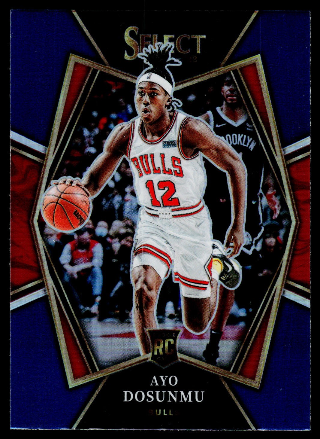 Ayo Dosunmu 2021-22 Panini Select #154 Blue Prizms Rookie