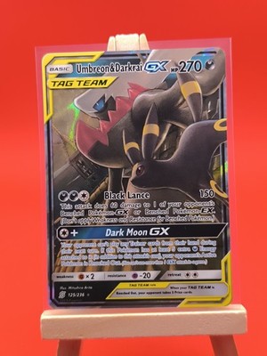 Umbreon & Darkrai GX 125/236 Unified Minds Ultra Rare Holo Pokemon