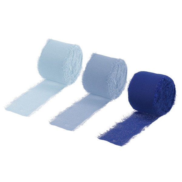 3 Rollen Chiffonband Schleifenband, 2 Zoll 7 Yards Seidenband Stoffband #13-image
