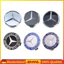 Für Mercedes Benz 4x 75mm Nabendeckel Radnabendeckel Felgendeckel Radkappe DE