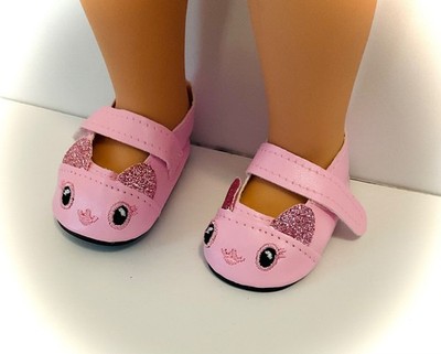 Bunny Shoes for 18 Inch Doll - Shown on adore doll - See Measurements