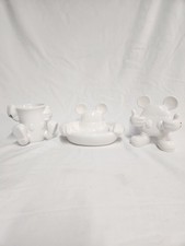 Walt Disney World Exclusive Mickey Mouse White Ceramic Bathtoom Set Toothbrush