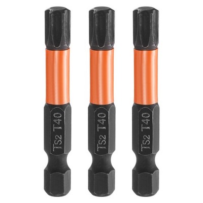 3stk T40 Torx-Schraubendreher-Bit 2'' lang Magnetisch S2-Stahl Industriewerkzeuge