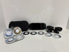 Sony PSP 2001 PlayStation Portable Handheld Console w/ 6 Games & 3 Movies Bundle