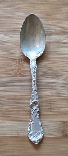 Antiker Sterling Silber Teelöffel Les Cliq Fleur 1900 Reed & Barton monogrammiert