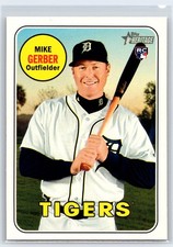 2018 Topps Heritage Mike Gerber Rookie Detroit Tigers RC #586