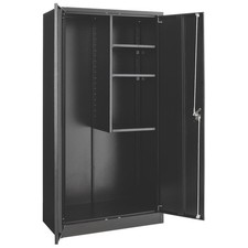 Global Industrial Unassembled Janitorial Cabinet 36x18x72 Black