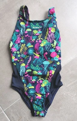 Maillot de bain fille Nabaiji taille 7 – 8 ans bleu marine - Photo 1/3