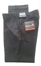 NEW 100 Axist 36 x 34" Premium Performance Straight Non Iron Dress Black Pants
