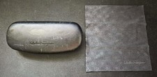 RARE Salvatore Ferragamo Sunglasses Case Black Clamshell Eyeglass Velvet Cloth