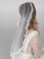 Customized Length One Layer Cathedral Juliet Tulle Bridal Wedding Veil Bulk