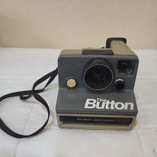 Vintage Polaroid The Button LAND CAMERA w/FLASH Uses SX-70 Film READ Untested