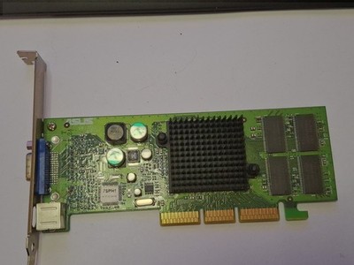    ASUS AGP Grafikkarte - VGA + TV-Out - Retro Gaming XP   