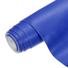 PU Faux Leather Fabric 0.4 Yards Synthetic Leather Material, Blue