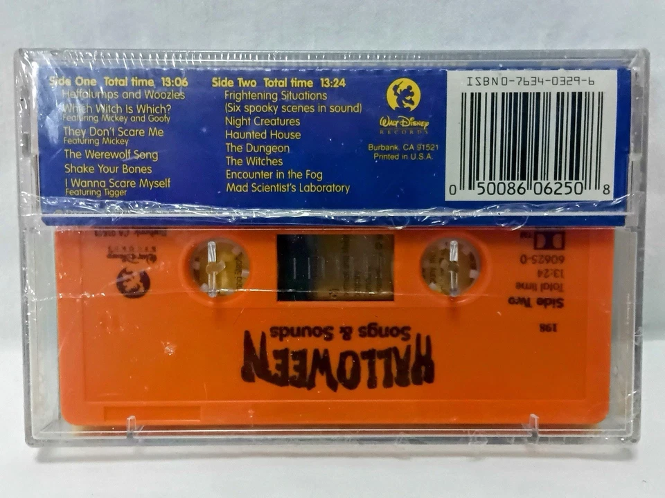 Walt Disney Halloween Songs & Sounds Cassette 1997 Brand New Sealed! - Image 3 of 4