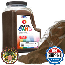 Hygloss Colored Sand for Crafts - 15 lb Bottle, Brown - Vibrant Colorful Fine Se