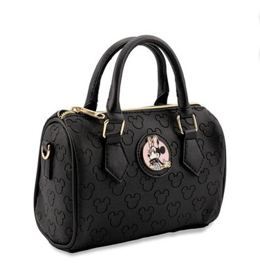 DISNEY Minnie Mouse Girl s Mini Satchel Crossbody Bag  7  x 4.5  x 3    Black