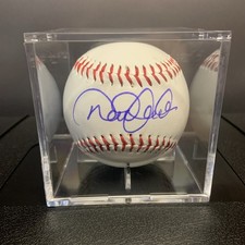 DEREK JETER SIGNED AUTOGRAPHED BASEBALL WITH COA HOLOGRAM & DISPLAY CASE