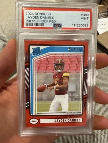 2024 Donruss Jayden Daniels Press Proof Red Rated Rookie #389 PSA 9 🔥