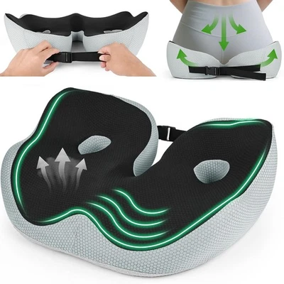 MARKENLOS Memory Schaum Sitzkissen Ergonomisches Orthopädisches Sitzkissen für Büro Auto