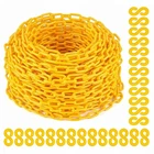 120 Feet Black Plastic Chain Links Safety Plastic Chains for Crowd Control Party