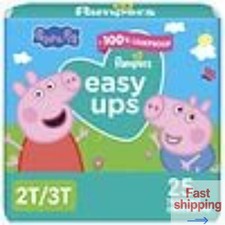 Pampers Easy Ups Training Underwear, Peppa Pig No scent, Size 4 2T3T, 25 ea
