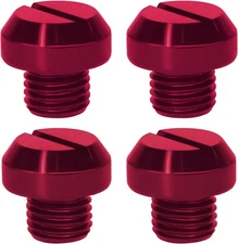 Mirror Hole Plug M10x1.25 Aftermarket Replacement Parts Universal Fit (red:2
