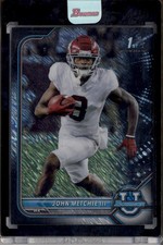 2021 Bowman University Chrome Black Shimmer #47 John Metchie III 1/1