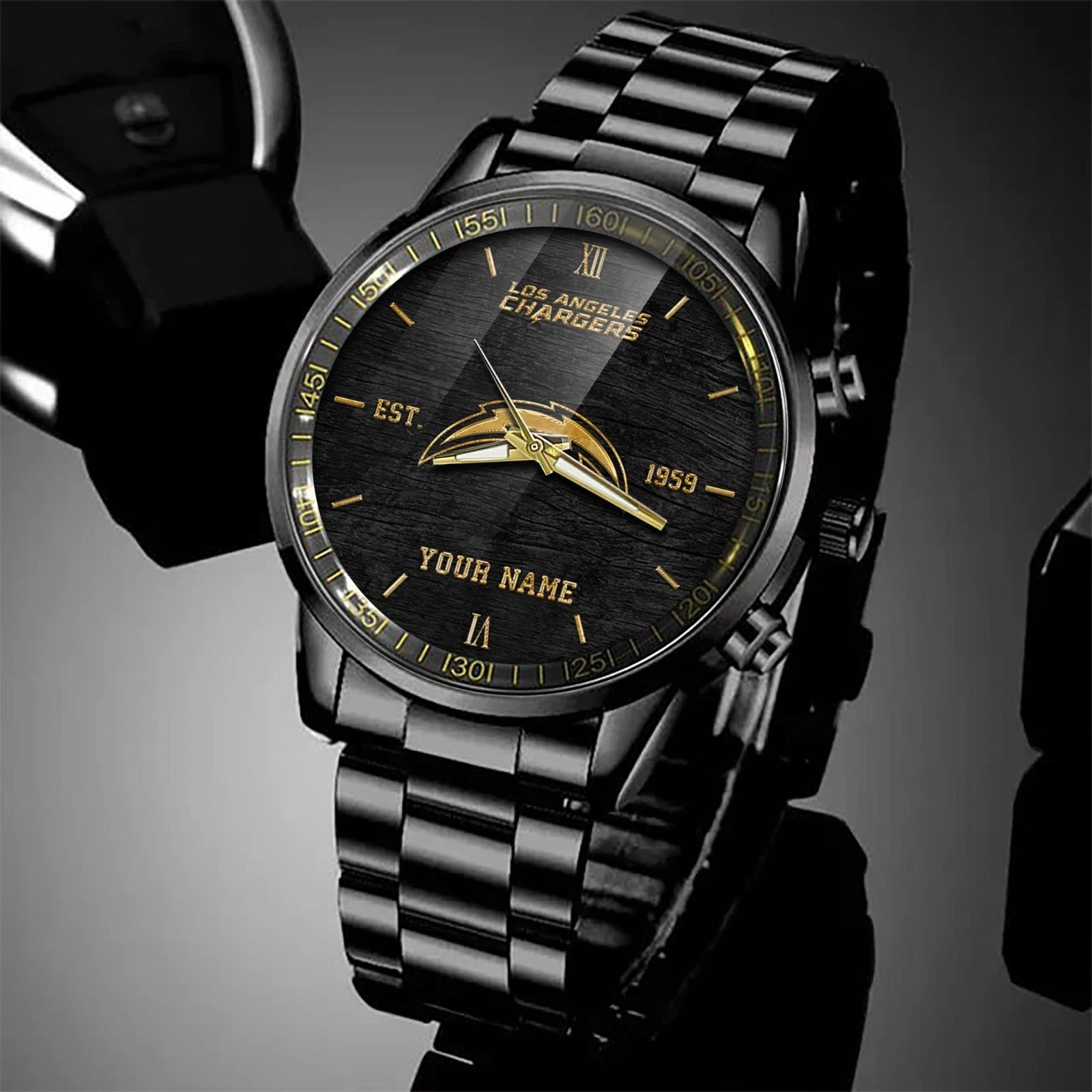 Chargers Stainless Steel Watch