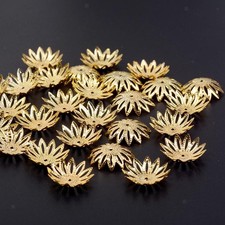 100 Pieces Boho Leaf Filigree Bead Caps DIY Jewelry Finding Craft