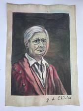 Giorgio de Chirico COA quadro artistico disegno originale vintage