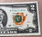 2017 $2.00 Two Dollar Bill with Clemson Fans Tiger Paw Print Stamped Crisp — photo 4