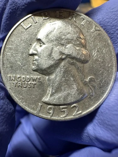 1952-S SILVER WASHINGTON QUARTER 25C GD FACIAL DETAILS 0.9 FINENESS SILVER S043