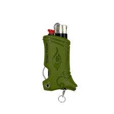 - Mini Bic, Keychain, Lighter Case, Multi Tool of Camping and Other (Army)