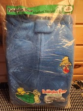 Vintage Paddington Bear Football Blanket Sleeper Footed Pajama Light Blue 3T