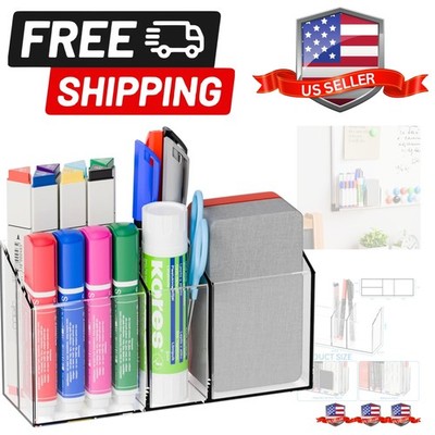 Non Slip Magnetic Marker Holder for Whiteboard - with Magnet and Adhesive - C...