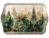 Tablett, Tray Evergreen Trees 13X21Cm By Ambiente | Aquarell, Wald, BäUme