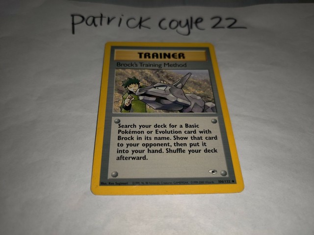 Brock s Training Method Uncommon Trainer Card Gym Heroes 106 132 LP EBay