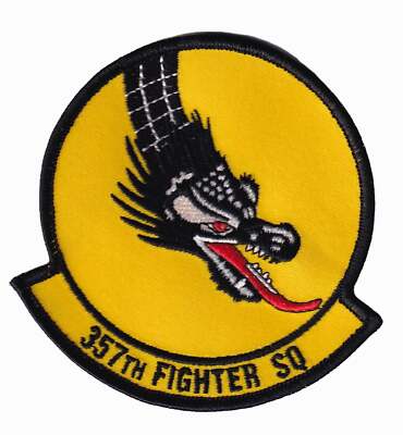 357th Fighter Squadron Dragons Patch - With Hook and Loop, 4''