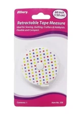 Allary 60" Retractable Tape Measure - New - White