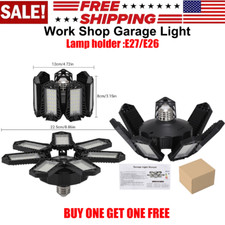 2PCS LED Garage Light Super Bright Deformable Work Shop Ceiling Lights 178 LED