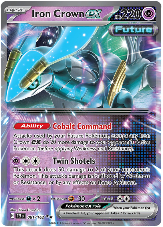IRON CROWN EX 081/162 TEMPORAL FORCES POKEMON (DOUBLE RARE, NM)