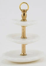  Miniature Dollhouse Three Tier Dessert Plate 1:12 Scale New