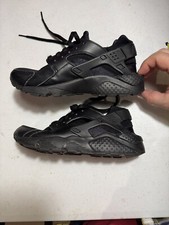 NIKE 654275-016 TRIPLE BLACK AIR HUARACHE YOUTH SNEAKERS SIZE US 5 Y Shoe