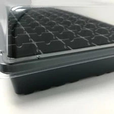 Seed Starting Kit (2ea) Solid Trays, 72 Cell Inserts, Dome Lids, Propagation Kit